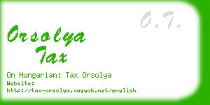 orsolya tax business card